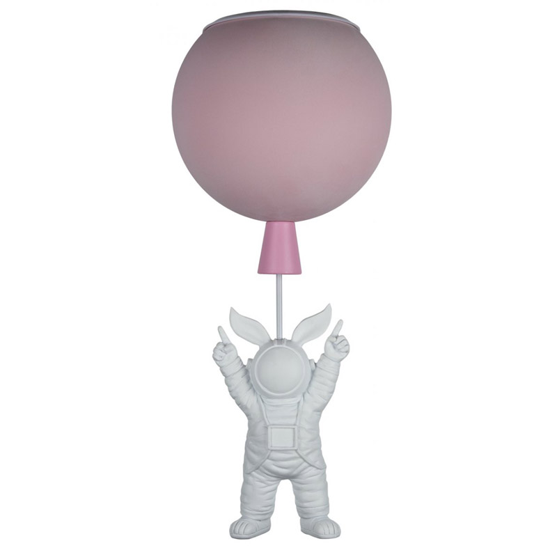 Потолочный светильник Cosmonaut pink ball Белый Розовый Потолочный светильник Cosmonaut pink ball Белый Розовый в Грозном | Loft Concept
