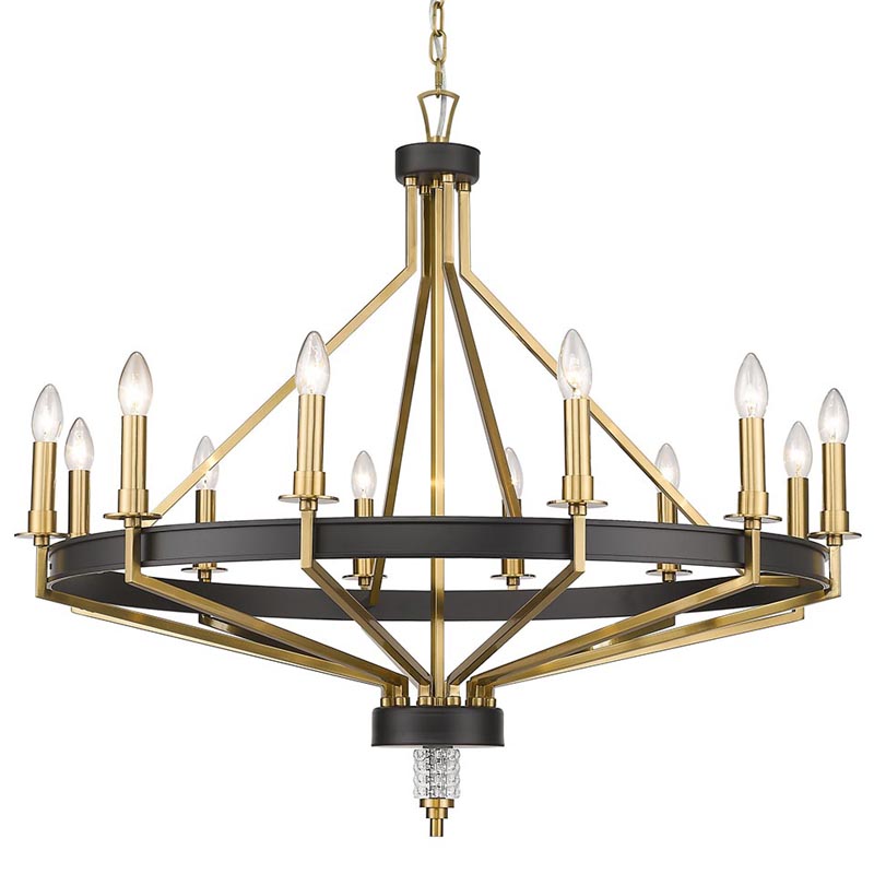 Люстра Fainela Chandelier 96 Латунь Черный Люстра Fainela Chandelier 96 Латунь Черный в Грозном | Loft Concept