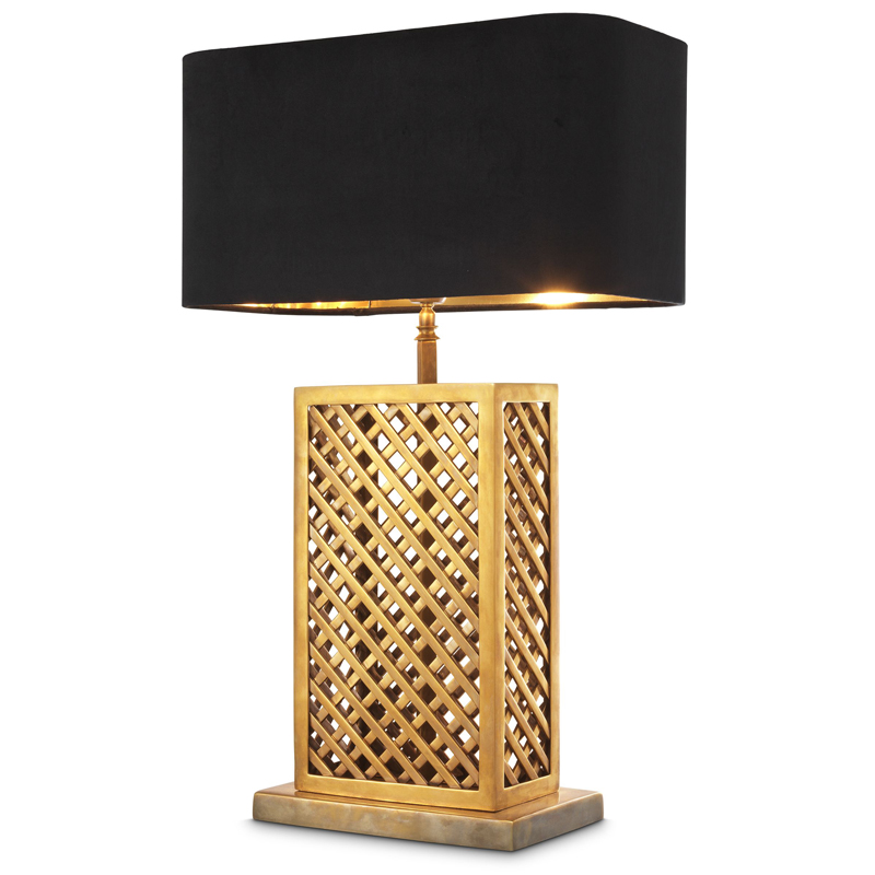 Настольная лампа Eichholtz Table Lamp Idyllwild Винтажная латунь Черный Настольная лампа Eichholtz Table Lamp Idyllwild Винтажная латунь Черный в Грозном | Loft Concept