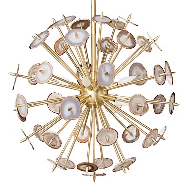 Люстра Agate Burst Chandelier Brass Янтарь (Amber) Латунь Люстра Agate Burst Chandelier Brass Янтарь (Amber) Латунь в Грозном | Loft Concept