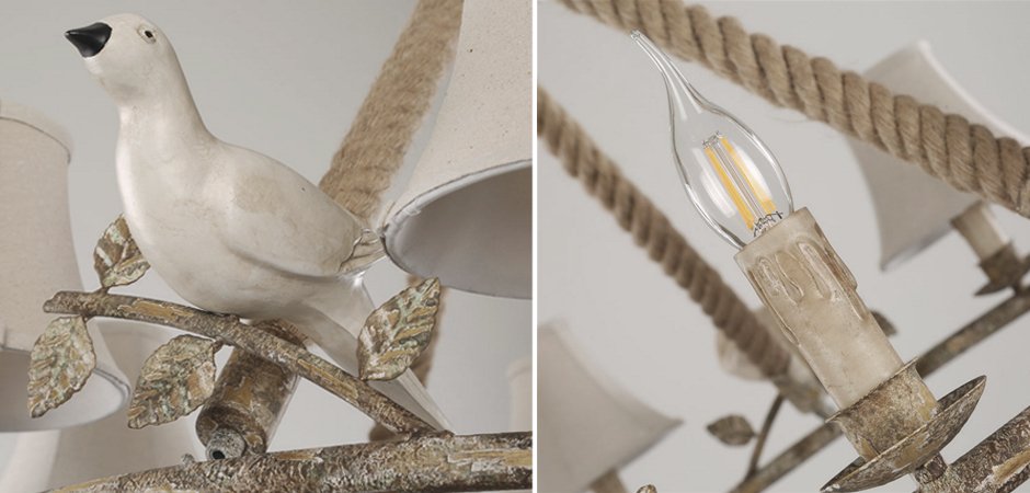 Люстра Norman Bird Forest Patina 6 Люстра Norman Bird Forest Patina 6 - Loft-Concept в Грозном