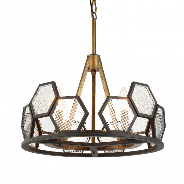 Люстра MetalComb Pendant 4 Черный Люстра MetalComb Pendant 4 Черный в Грозном | Loft Concept