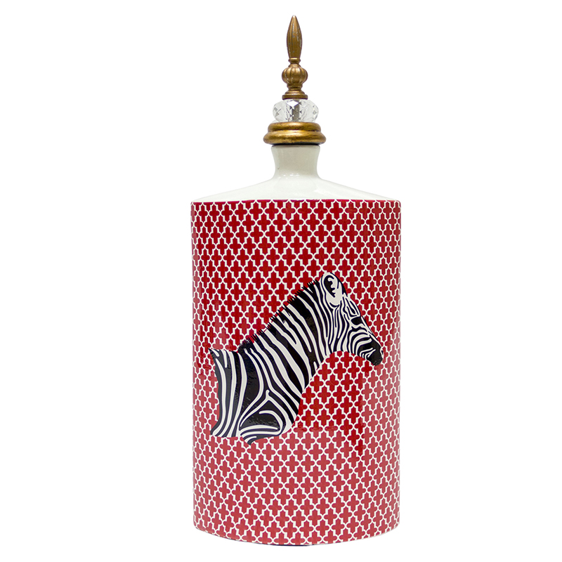 Ваза Arabesque Vase Zebra Красный Черный Белый Золотой Ваза Arabesque Vase Zebra Красный Черный Белый Золотой в Грозном | Loft Concept