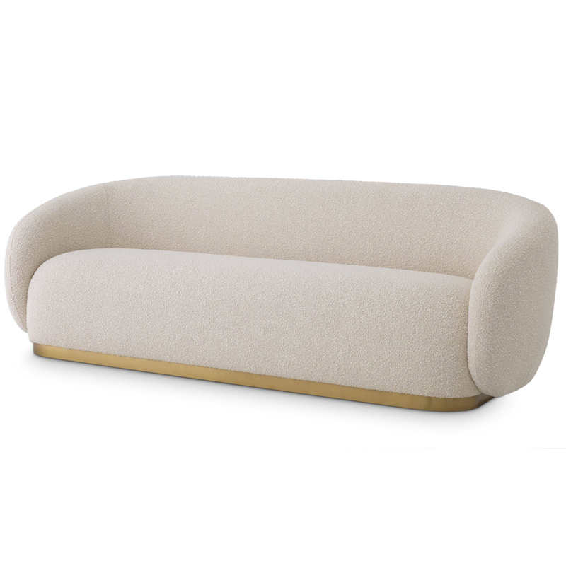 Диван Eichholtz Sofa Brice Boucle cream Кремовый Латунь Диван Eichholtz Sofa Brice Boucle cream Кремовый Латунь в Грозном | Loft Concept