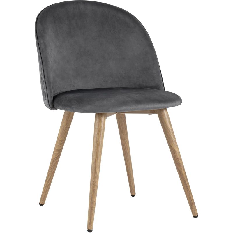 Стул Miruna Chair Спинка Ромбы Серый Велюр Серый Древесина Стул Miruna Chair Спинка Ромбы Серый Велюр Серый Древесина в Грозном | Loft Concept