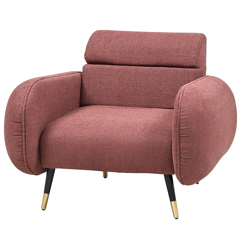 Кресло Hebert Armchair Красный Черный Латунь Кресло Hebert Armchair Красный Черный Латунь в Грозном | Loft Concept