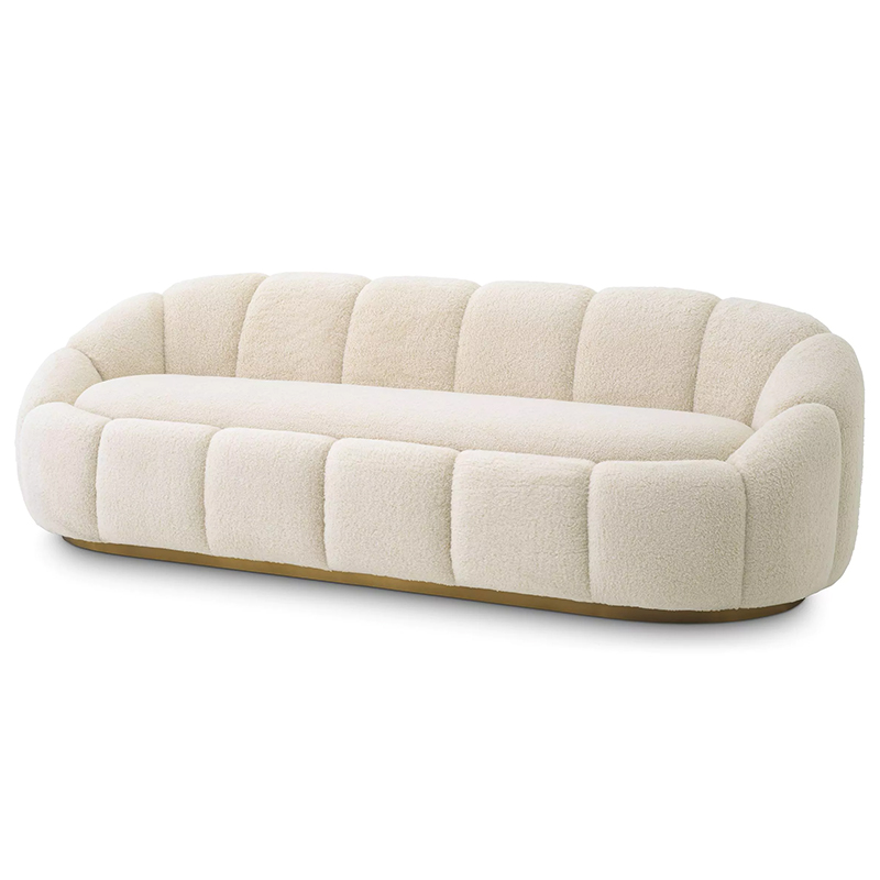 Диван Eichholtz Sofa Inger Brisbane Cream Кремовый Латунь Диван Eichholtz Sofa Inger Brisbane Cream Кремовый Латунь в Грозном | Loft Concept
