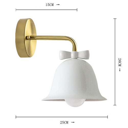 Бра Колокольчик Bell with Bow White Wall Lamp Белый Бра Колокольчик Bell with Bow White Wall Lamp Белый в Грозном