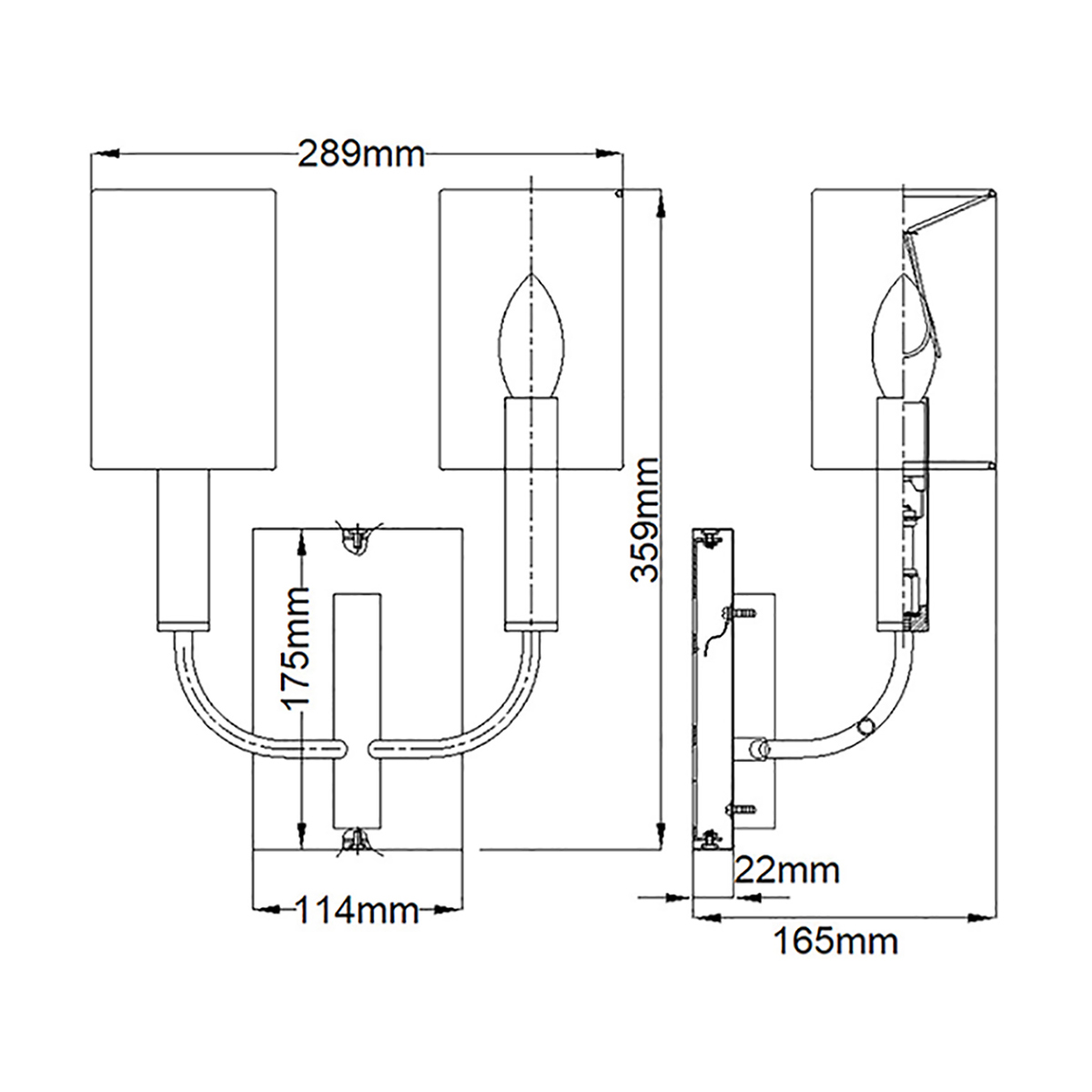 Бра с прямоугольным основанием цвета латунь и 2-мя белыми цилиндрическими льняными абажурами Feiss в Грозном