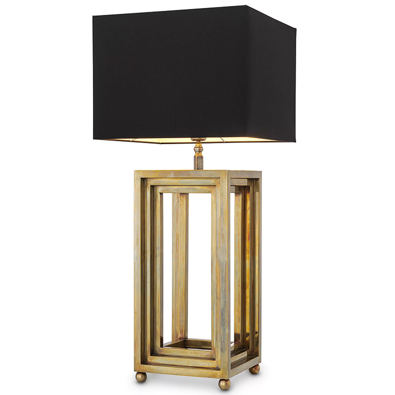 Настольная лампа Eichholtz Table Lamp Menaggio Винтажная латунь Черный Настольная лампа Eichholtz Table Lamp Menaggio Винтажная латунь Черный в Грозном | Loft Concept