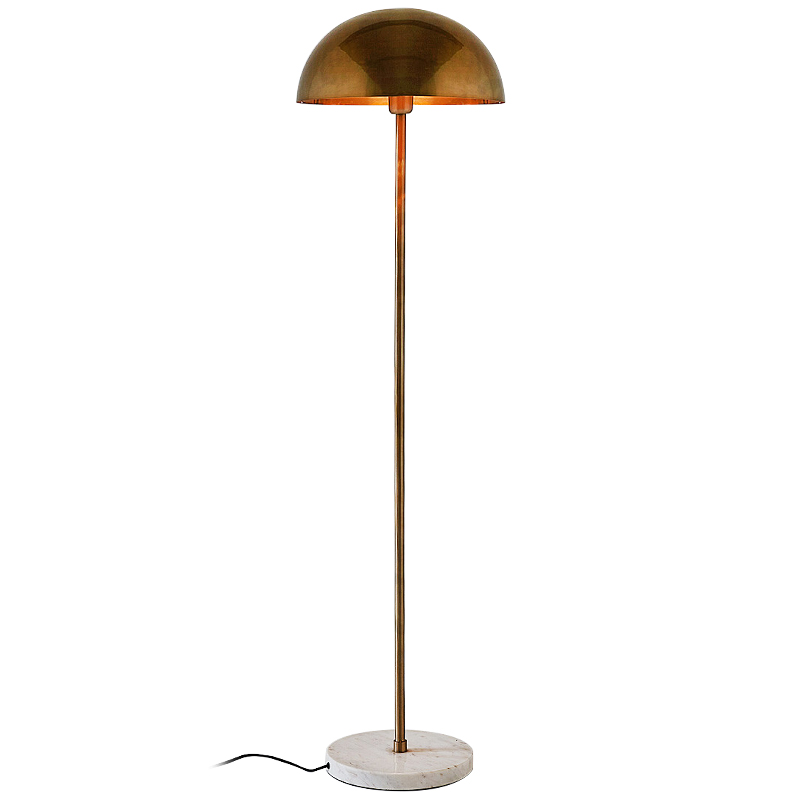 Торшер Riverside Floor Lamp Brass Латунь Белый Мрамор Bianco Торшер Riverside Floor Lamp Brass Латунь Белый Мрамор Bianco в Грозном | Loft Concept
