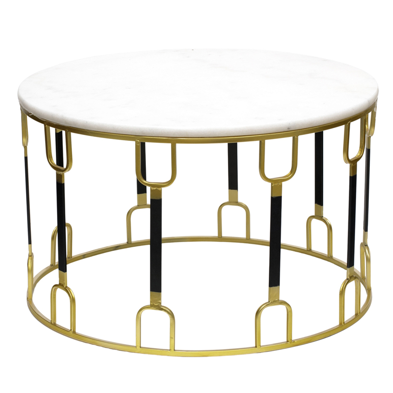 Приставной стол Dorius Side Table white marble Латунь Черный Белый Мрамор Bianco Приставной стол Dorius Side Table white marble Латунь Черный Белый Мрамор Bianco в Грозном | Loft Concept