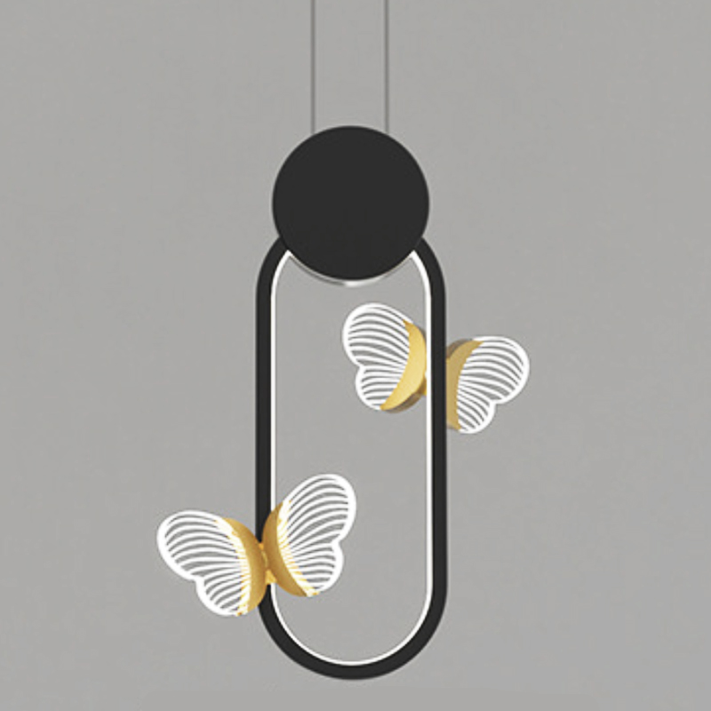 Светильник Butterfly Black Oval Прозрачный Черный Золотой Светильник Butterfly Black Oval Прозрачный Черный Золотой в Грозном | Loft Concept