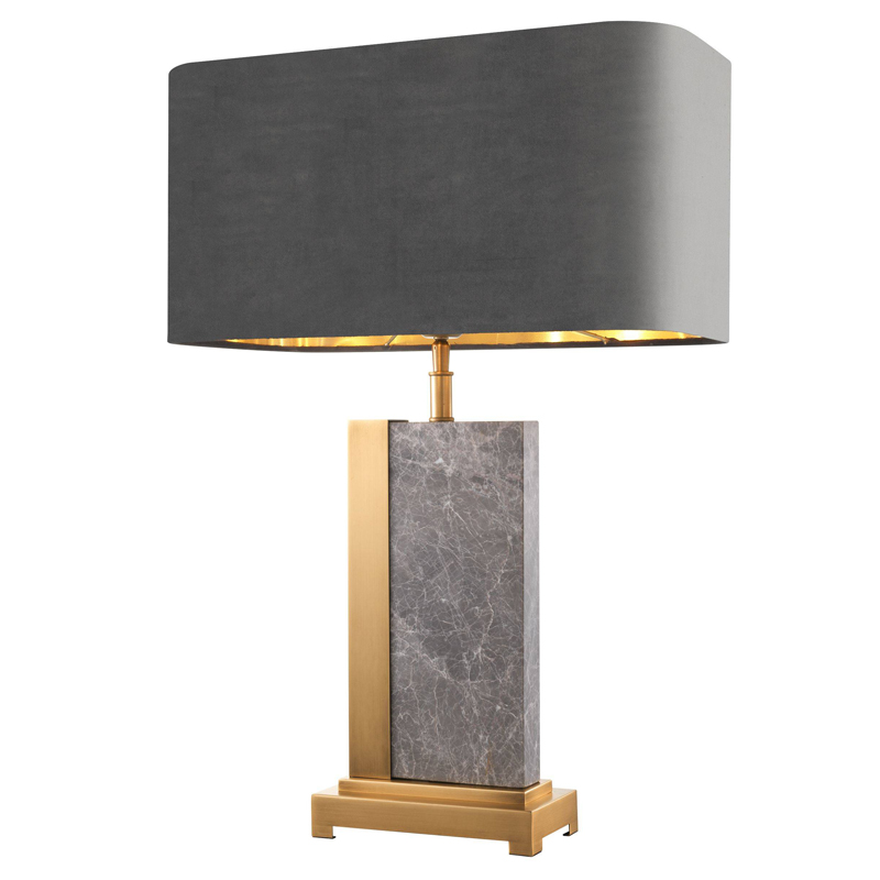 Настольная лампа Eichholtz Table Lamp Pietro Серый Латунь Античная полированная Настольная лампа Eichholtz Table Lamp Pietro Серый Латунь Античная полированная в Грозном | Loft Concept
