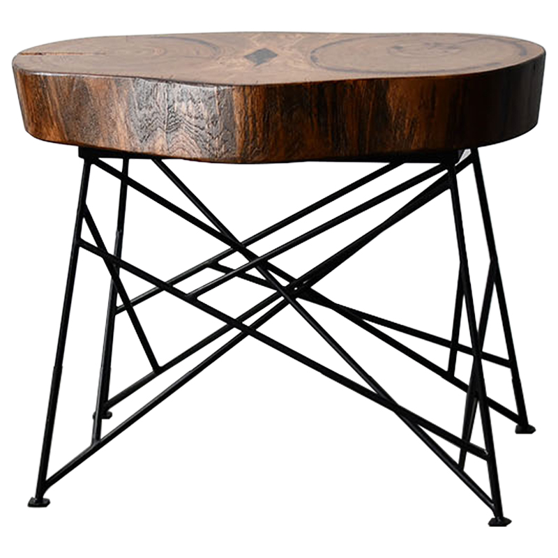 Кофейный стол Owly Industrial Metal Rust Coffee Table Коричневый Черный Кофейный стол Owly Industrial Metal Rust Coffee Table Коричневый Черный в Грозном | Loft Concept