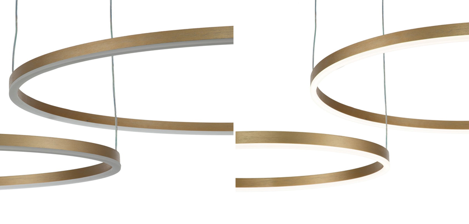 Подвесной светильник Neo Circles Double Gold Подвесной светильник Neo Circles Double Gold - Loft-Concept в Грозном