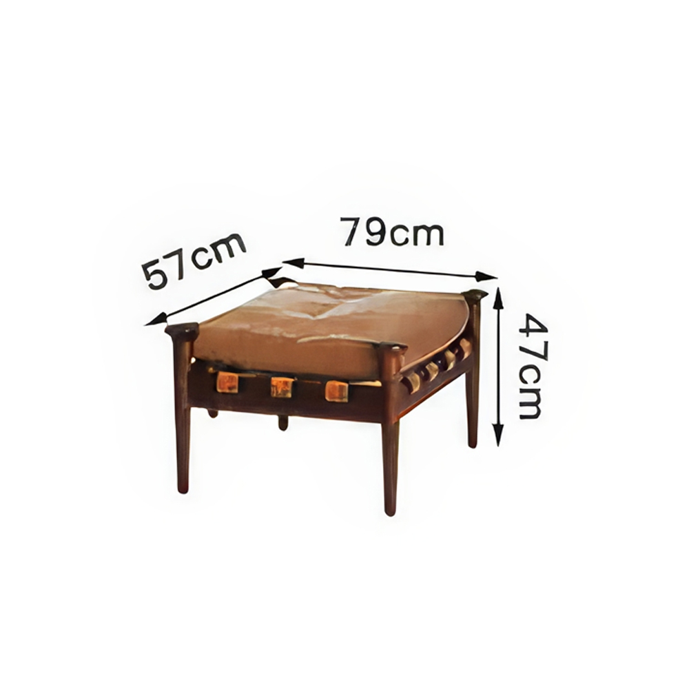 Пуф с каркасом из дерева и обивкой из кожи Furniture Medieval в Грозном
