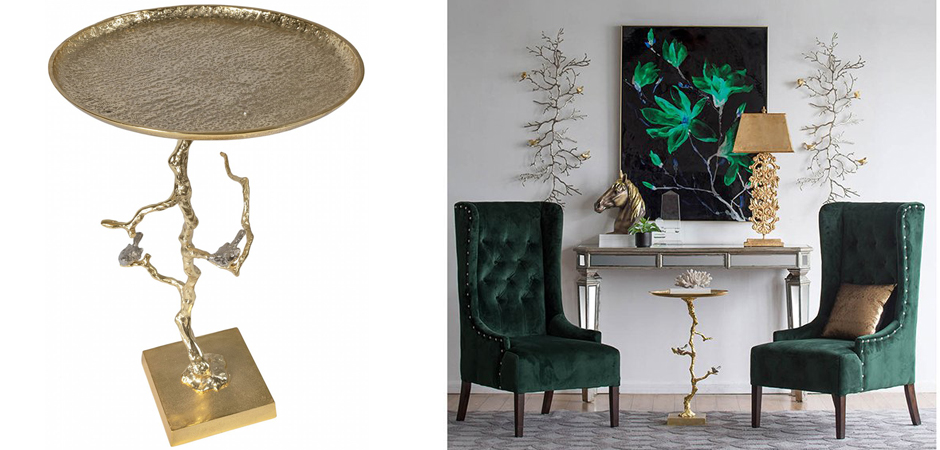 Приставной столик Tree Branch & Bird Gold Приставной столик Tree Branch & Bird Gold - Loft-Concept в Грозном