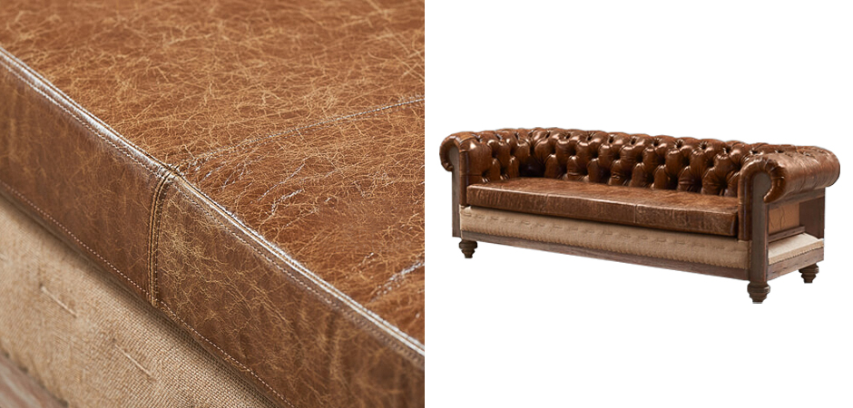 Диван Deconstructed Chesterfield Sofa triple Brown leather Диван Deconstructed Chesterfield Sofa triple Brown leather - Loft-Concept в Грозном