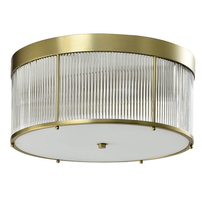 Потолочный светильник Caleb Brass Ceiling Lamp Латунь Прозрачный (Transparent) Потолочный светильник Caleb Brass Ceiling Lamp Латунь Прозрачный (Transparent) в Грозном | Loft Concept