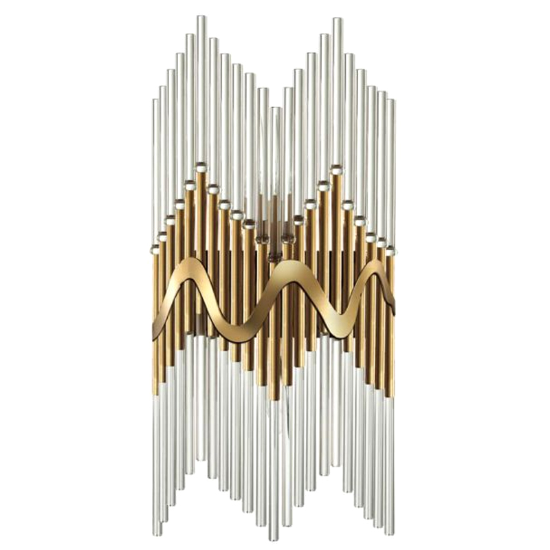 Бра Bronze Pipes стеклянное Бронза Прозрачный Бра Bronze Pipes стеклянное Бронза Прозрачный в Грозном | Loft Concept