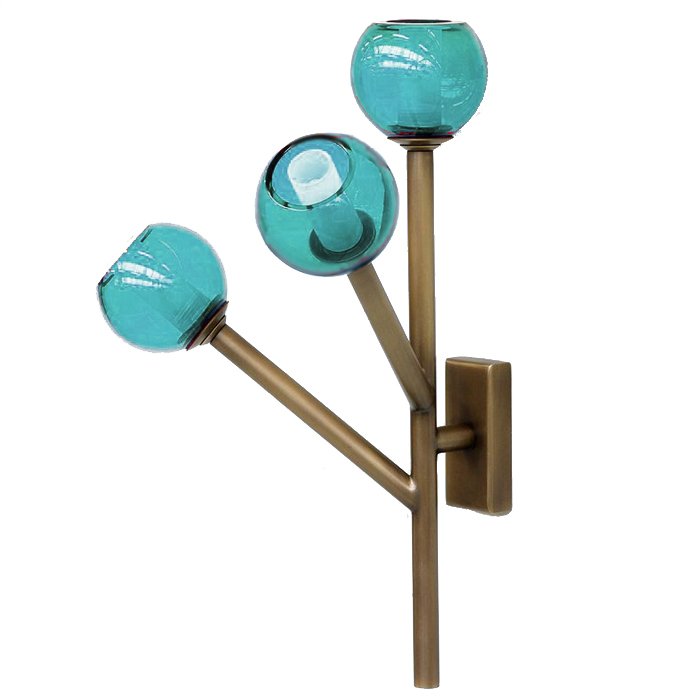 Бра Last Night Wall Lamp Turquoise Латунь Бирюзовый Бра Last Night Wall Lamp Turquoise Латунь Бирюзовый в Грозном | Loft Concept