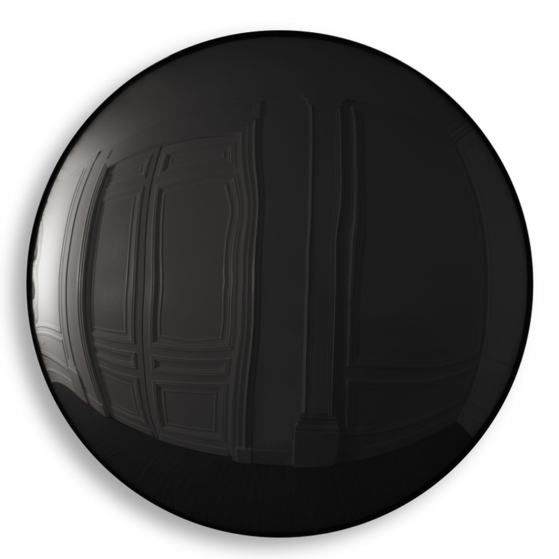 Настенный декор Eichholtz Mirror Pacifica Black Глянцевый черный Черный Настенный декор Eichholtz Mirror Pacifica Black Глянцевый черный Черный в Грозном | Loft Concept