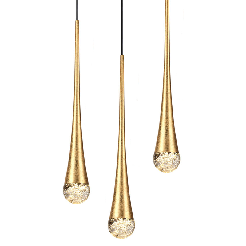 Подвесной светильник Golden Drop Lamp Золотой Прозрачное Стекло Подвесной светильник Golden Drop Lamp Золотой Прозрачное Стекло в Грозном | Loft Concept