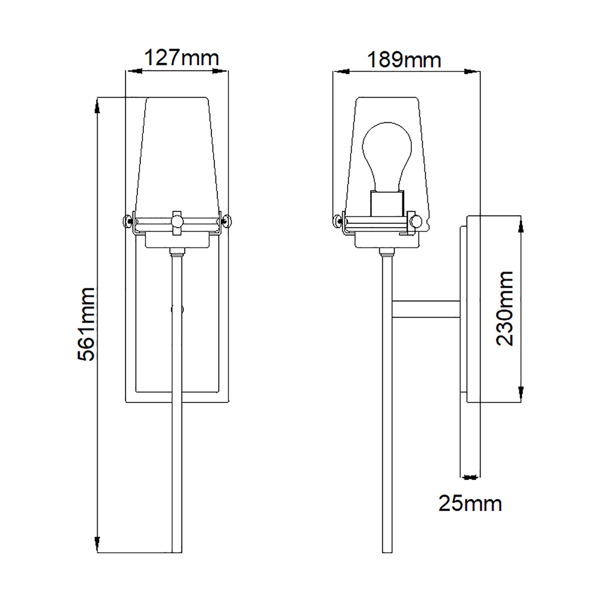 Бра с прозрачным стеклянным плафоном Kichler в Грозном
