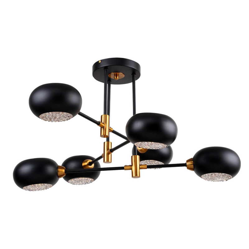 Потолочный светильник Lamp Solar System 6 Черный матовый Золотой Потолочный светильник Lamp Solar System 6 Черный матовый Золотой в Грозном | Loft Concept