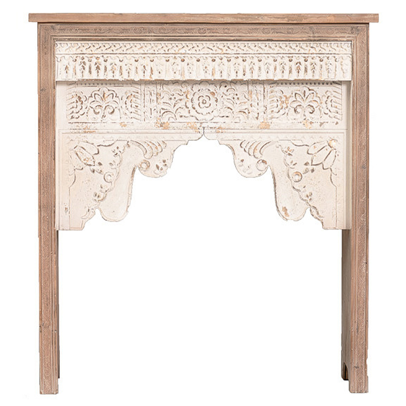 Консоль Indian Antique White Furniture Indra Console Бежевый Древесина Консоль Indian Antique White Furniture Indra Console Бежевый Древесина в Грозном | Loft Concept