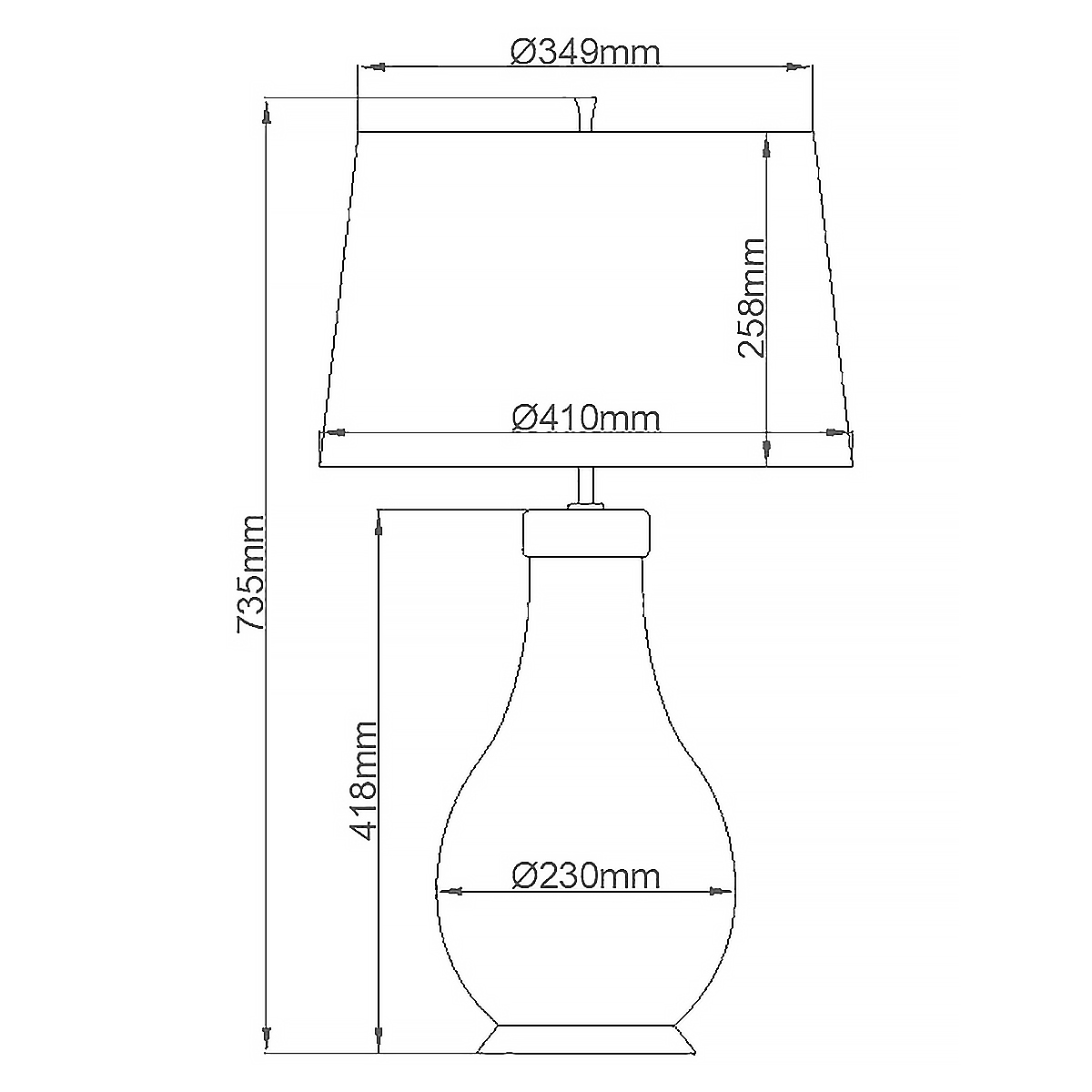 Настольная лампа с коническим дымчато-зелёным абажуром из искусственного шёлка Quintiesse в Грозном