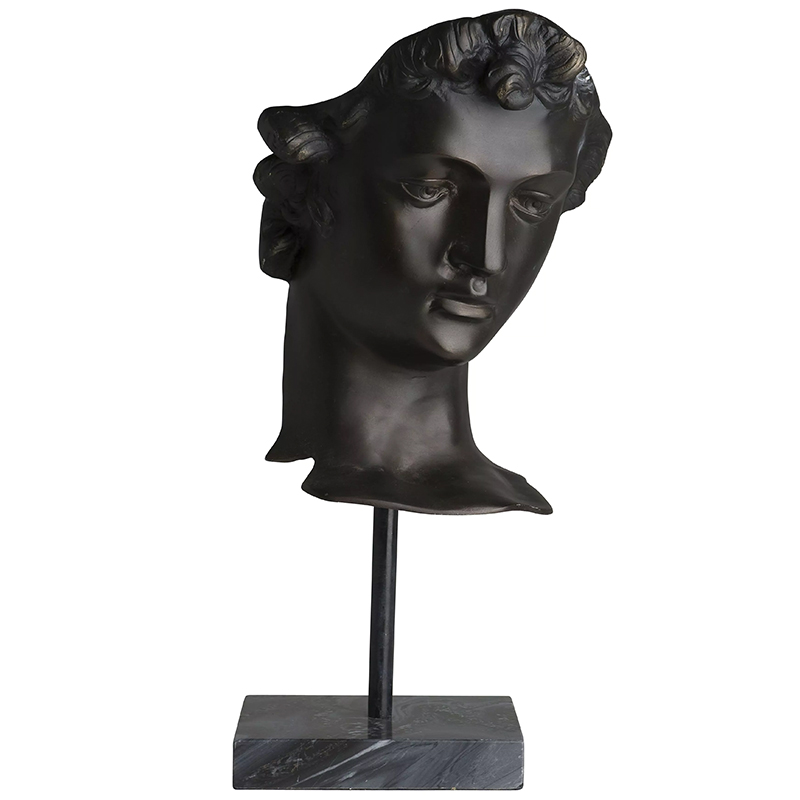 Декоративная статуэтка Eichholtz Head David Темная бронза Черный Мрамор Nero Декоративная статуэтка Eichholtz Head David Темная бронза Черный Мрамор Nero в Грозном | Loft Concept