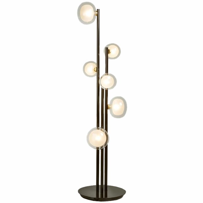 Торшер NABILA Floor Lamp Черный Глянцевое золото Торшер NABILA Floor Lamp Черный Глянцевое золото в Грозном | Loft Concept