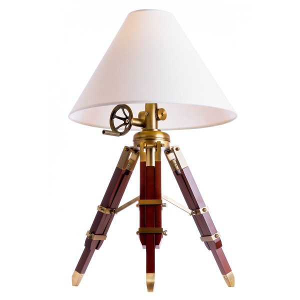 Настольная лампа Telescopo Table Lamp Латунь Белый Настольная лампа Telescopo Table Lamp Латунь Белый в Грозном | Loft Concept