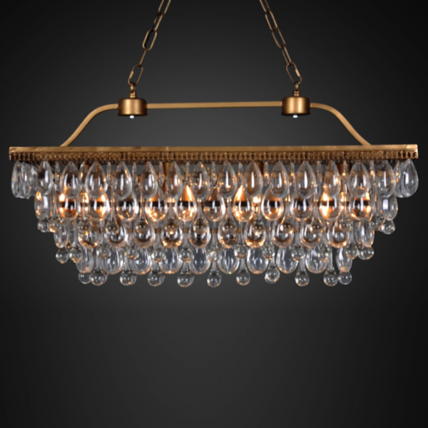 Люстра Clarissa Glass Drop Quadro Люстра Clarissa Glass Drop Quadro в Грозном | Loft Concept