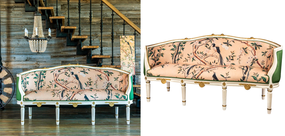 Диван Beige and Green Chinoiserie Sofa - Loft-Concept в Грозном