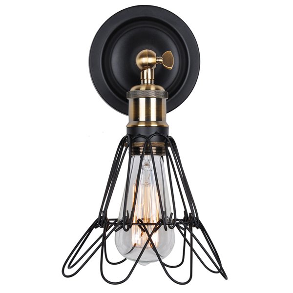Бра Loft Cage Pendant II Черный матовый Бронза Бра Loft Cage Pendant II Черный матовый Бронза в Грозном | Loft Concept