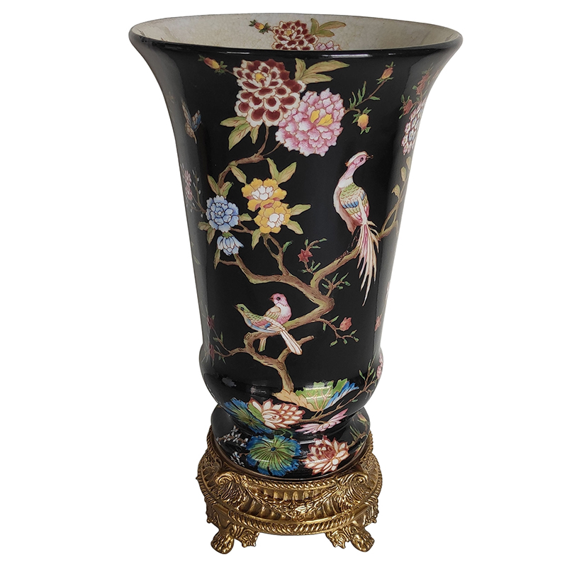 Ваза Black Vase Flowers Birds Бронза Черный Мульти Ваза Black Vase Flowers Birds Бронза Черный Мульти в Грозном | Loft Concept