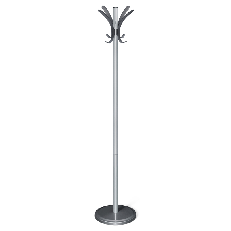 Вешалка серого цвета с 4-мя крючками из пластика Curves Hangers Серый Хром Вешалка серого цвета с 4-мя крючками из пластика Curves Hangers Серый Хром в Грозном | Loft Concept