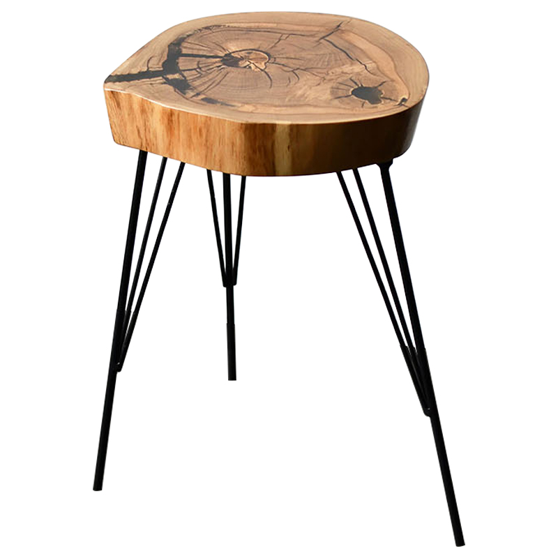 Приставной стол Kaylum Industrial Metal Rust Side Table Светлый дуб Черный Приставной стол Kaylum Industrial Metal Rust Side Table Светлый дуб Черный в Грозном | Loft Concept