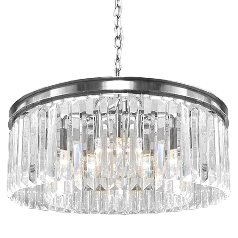 Люстра RH Odeon Chandelier Silver 65 Прозрачное Стекло Серебряный Люстра RH Odeon Chandelier Silver 65 Прозрачное Стекло Серебряный в Грозном | Loft Concept