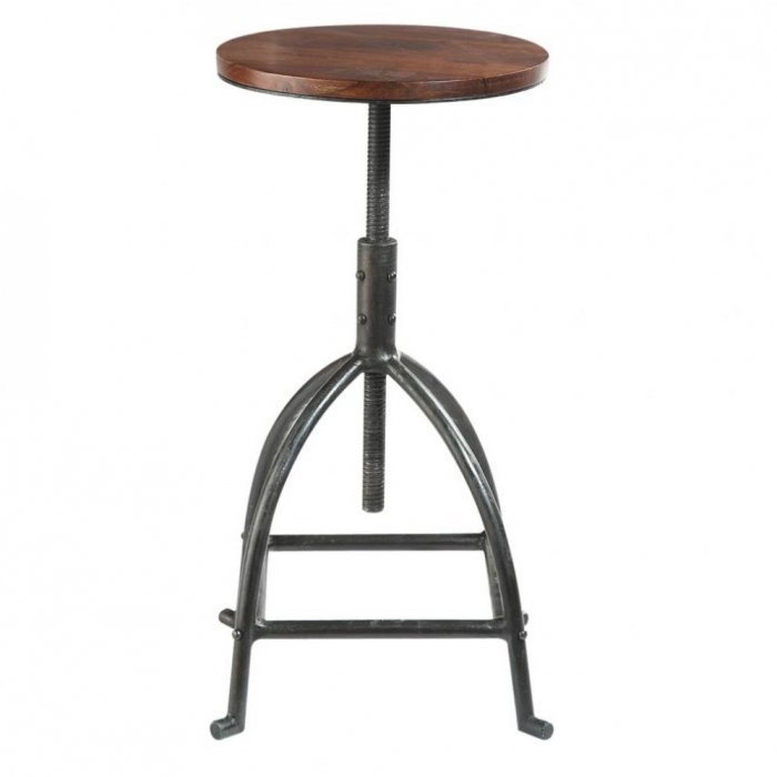 Барный стул Industrial Bar Oak Barstool Сталь Коричневый Барный стул Industrial Bar Oak Barstool Сталь Коричневый в Грозном | Loft Concept