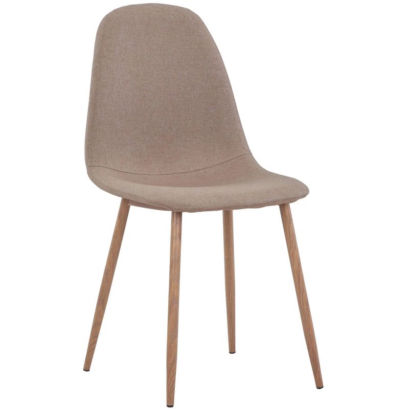 Стул Archie Chair Ткань Бежевая Рогожка Деревянные ножки Бежевый Древесина Стул Archie Chair Ткань Бежевая Рогожка Деревянные ножки Бежевый Древесина в Грозном | Loft Concept