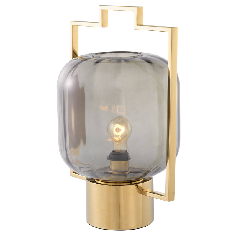 Настольная лампа Eichholtz Table Lamp Wang Золотой Стекло Смок Настольная лампа Eichholtz Table Lamp Wang Золотой Стекло Смок в Грозном | Loft Concept