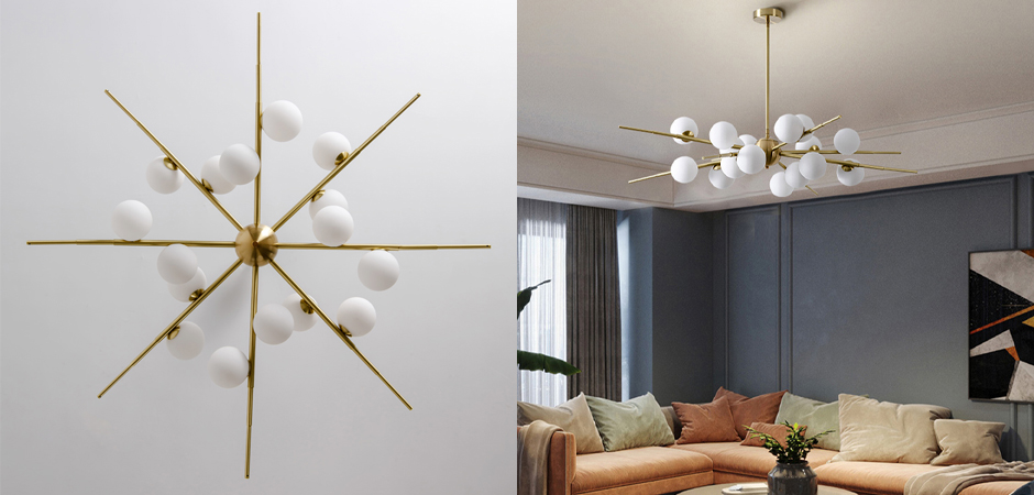 Люстра Cherry Bomb 16 balls Gold Люстра Cherry Bomb 16 balls Gold - Loft-Concept в Грозном