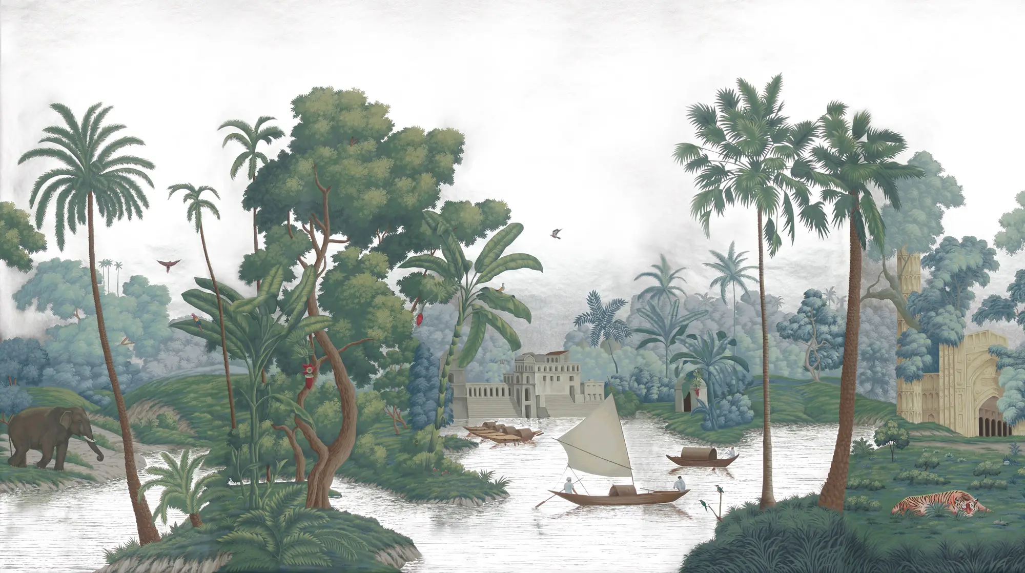 Обои ручная роспись River Scenes of Bengal Kolkata Обои ручная роспись River Scenes of Bengal Kolkata - постер Loft-Concept в Грозном