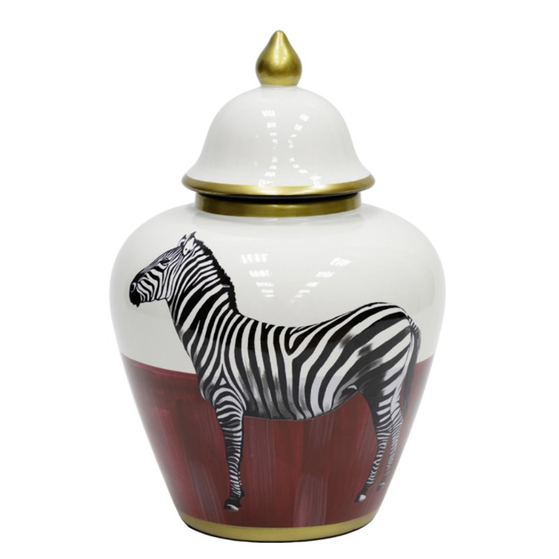 Ваза Zebra Vase white and red Белый Черный Золотой Красный Ваза Zebra Vase white and red Белый Черный Золотой Красный в Грозном | Loft Concept