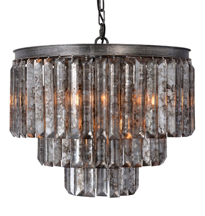 Подвесной светильник ODEON Aged Glass Chandelier Серебряный в Грозном | Loft Concept 