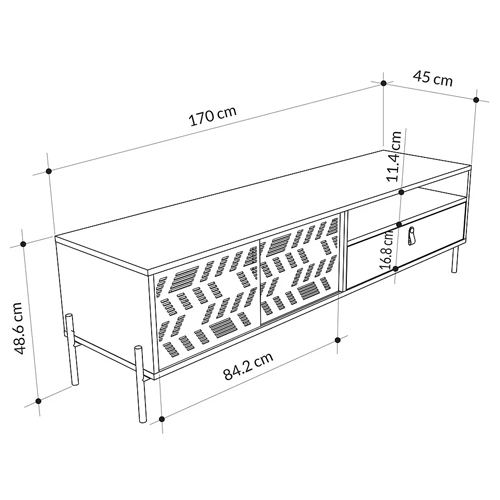 ТВ-тумба с раздвижными дверцами Mallin Metal TV Stand ТВ-тумба с раздвижными дверцами Mallin Metal TV Stand в Грозном